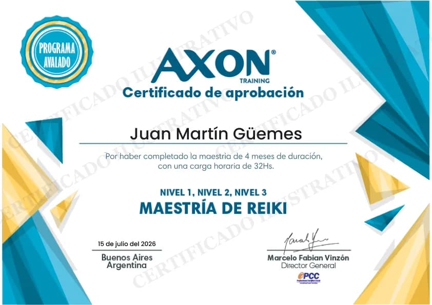 Tu certificación Maestría de Reiki