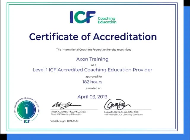 Programa avalado por ICF (Etapa 3, opcional)
